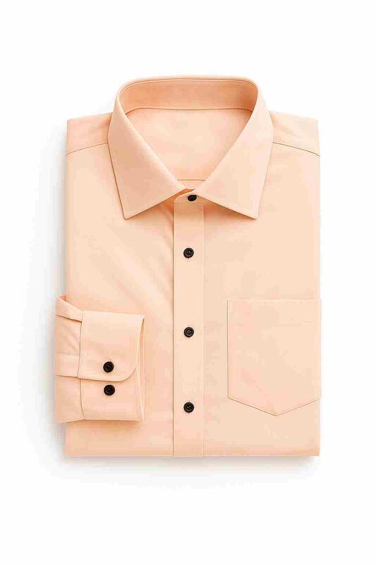 Peach Terry Cotton Solid Shirt - Image 2