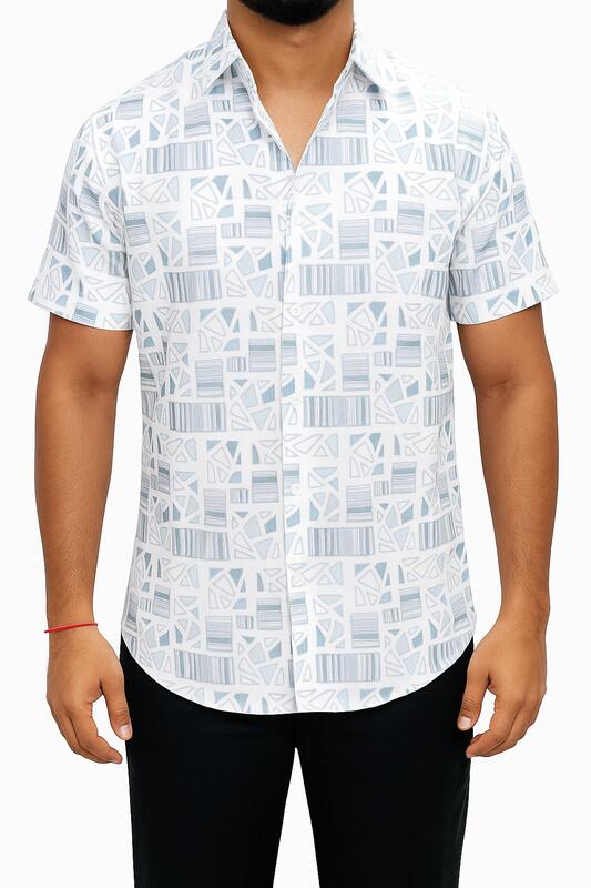 Aqua Geo Short Sleeve