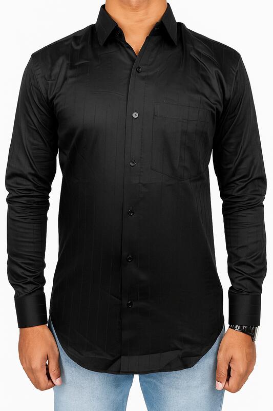 The Executive Shadow Shirt: Obsidian Black - #000000