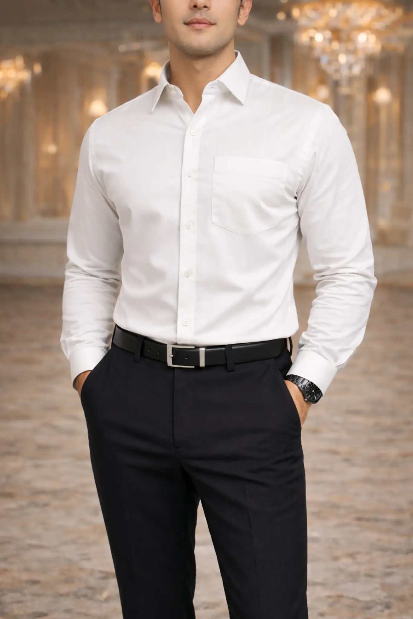 Executive Shadow Shirt: Glacier White - #ffffff