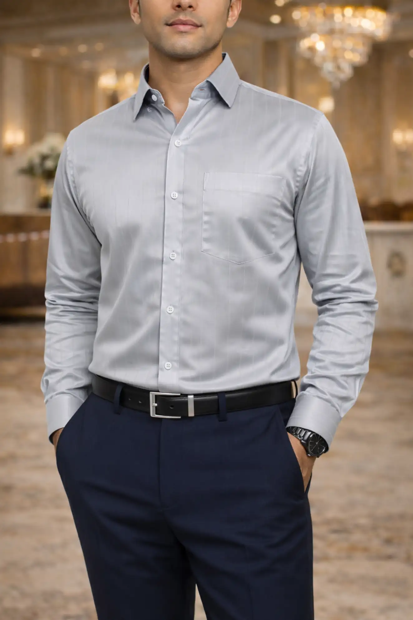 Executive Shadow Shirt – Platinum Grey - #c0c0c0