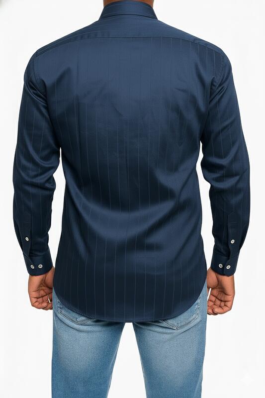 Executive Shadow Shirt: Midnight Navy