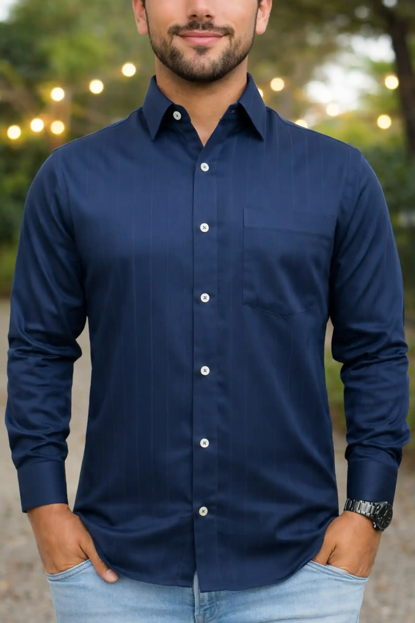 Executive Shadow Shirt: Midnight Navy - #191970