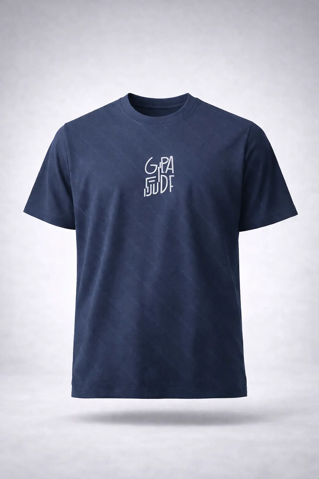 Men’s Popcorn Textured Crew Neck T-Shirt - Image 2